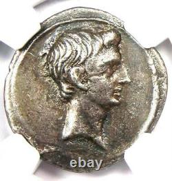 Augustus Octavian Ar Denarius Roman Coin 30-29 Bc Certified Ngc Choice Xf (ef)