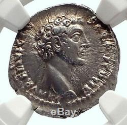 Aurelius Comme Roman Marcus Argent Antique Caesar Rome Denier Monnaie Ngc I71725
