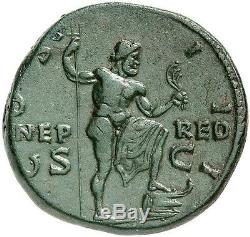 Authentique Monnaie Romaine Antique Hadrian 125ad Neptune En Style Chvffine