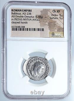 Balbinus 238ad Rome Argent Antoninianus Authentic Roman Coin Ngc Xf Rare I58866