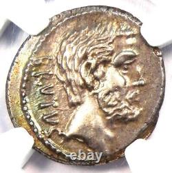 Brutus Ar Denarius Argent Roman Coin 54 Bc Certifié Ngc Au Rare