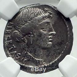 Brutus Julius Caesar Assassin 54bc Pièce D'argent De La République Romaine En Argent Antique I79206