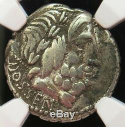 C. 87 Bc Argent République Romaine Denier L Rubrius Dossenus Coin Ngc Very Fine