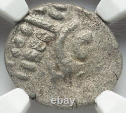 CELTIQUE, Ancienne Bretagne Durotriges 60-20 av. J.-C., Pièce de monnaie en argent bi-stater romaine, NGC VF