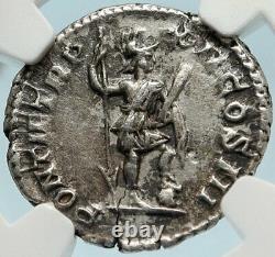 Caracalla Authentique Antique 209ad Véritable Argent Romain Pièce Virtus Ngc I83586