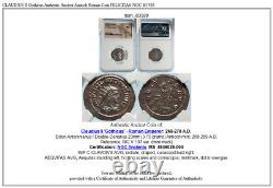 Claudius II Gothicus Authentique Antique Antioche Roman Coin Felicitas Ngc I83588