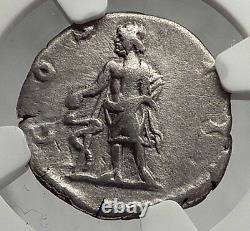 Clodius Albinus 194ad Authentic Ancient Silver Roman Coin Asclepius Ngc I62060