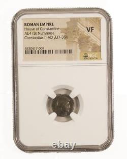 Collection Encadrée 5 Acent Roman Empire Coins (constantine) Tous Les Ngc Classés Vf