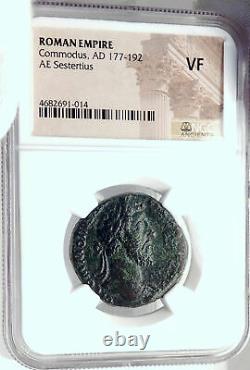 Commodus Adresse À Soldiers Rare 186ad Rome Ancient Roman Coin Ngc I82366