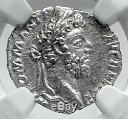 Commodus Gladiateur Empereur 190ad Rome Antique Romaine Argent Monnaie Ngc I81430