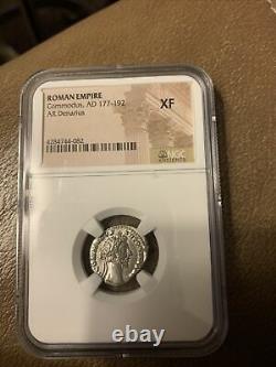 Commodus L'empereur Gladiateur Argent Ancien 177-192ad Rome Roman Coin Ngc