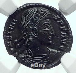 Constans Authentic Soldats Anciens W Christian Chrisme Roman Coin Ngc I78523