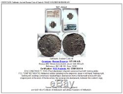 Constans Authentique Romaine Ancienne Pièce De Monnaie D'antioche 348ad Soldat Barbare I82222