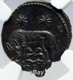 Constantine I Le Grand 330ad Romulus Remus Wolf Antique Romaine Monnaie Ngc I82631