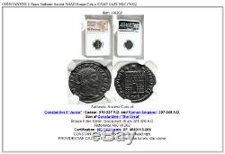 Constantine II Junior Authentique Ancien 324ad Roman Coin W Camp Gate Ngc I76302