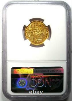 Constantius II Av Solidus Gold Roman Coin 337-361 Ad Certifié Ngc Choice Au