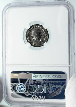 Crispus Fils De Constantine Le Grand Camp Militaire Rare Roman Coin Ngc I86036
