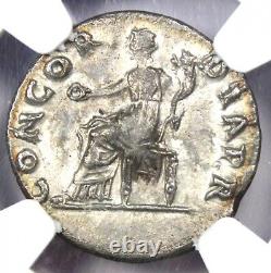 Denier AR de Vitellius, pièce de monnaie romaine antique de 69 après J.-C. Certifié NGC Choice XF (EF)