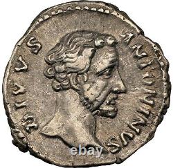 Denier Divus Antoninus NGC Ch VF Ancienne pièce en argent de l'Empire romain Très bien