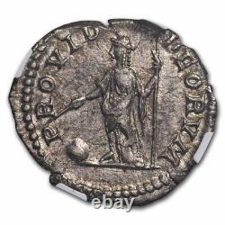 Denier d'argent romain de Geta (209-211 après JC) XF NGC (pièce aléatoire)