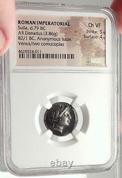 Dictateur Sulla Anonyme 82bc Silver Roman Republic Coin W Venus Ngc I69574