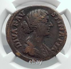 Diva Fautina II Jr Rome Sestertius Ancient Roman Coin Diana Lucifera Ngc I81142