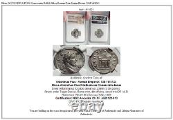 Divus Antoninus Pius Consecratio Rare Argent Roman Coin Trajan Decius Ngc I61921