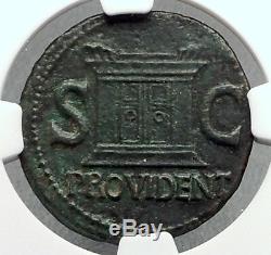 Divus Augustus 22ad Rome Altar Tibère Authentique Monnaie Romaine Ancienne Ngc I60242