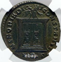 Divus Constantius I Chlorus Memorial Altar Ancien 305ad Roman Coin Ngc I82602