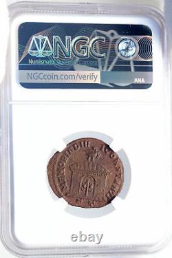 Divus Constantius I Chlorus Memorial Altar Ancien 305ad Roman Coin Ngc I82606