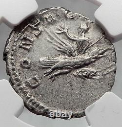 Divus Valerian II Sur Eagle Consecratio Pièce Romaine D'argent Antique Ngc I60084