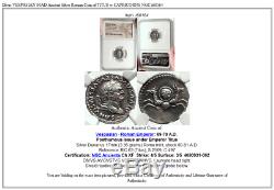 Divus Vespasien 80ad Argent Ancienne Pièce De Monnaie Romaine De Titus W Capricornes Ngc I68164