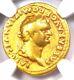Domitian Gold Av Aureus Roman Ancien Coin 81-96 Ad Certifié Ngc Fine
