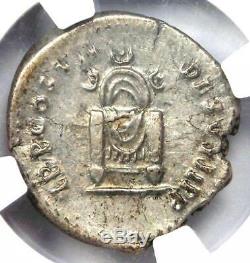 Domitien Romain Auguste Ar Denarius Coin 81-96. Certifié Ngc Xf (ef)