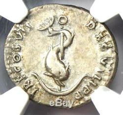 Domitien Romain Auguste Ar Denarius Dolphin Coin 81-96 Ngc Xf Choix