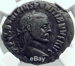 Domitius Domitianus Très Rare Romain Authentique Ancien 298ad Monnaie Ngc I82504
