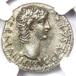 Drachme AR de Caligula, Cappadoce, Césarée, Argent, Monnaie de Gaius 37-41 après J.-C. NGC Choix XF