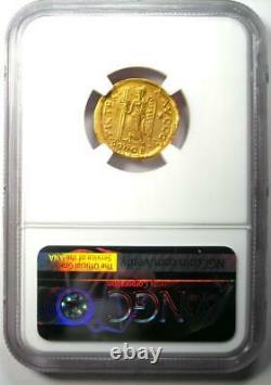 Eastern Roman Anastasius I Av Solidus Gold Coin 491-518 Ad Certifié Ngc Ch Xf