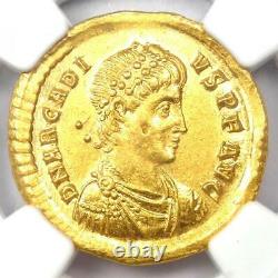 Eastern Roman Arcadius Av Solidus Gold Coin 383-408 Ad. Certifié Ngc Choice Au