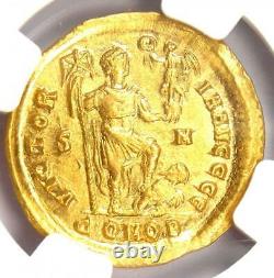 Eastern Roman Arcadius Av Solidus Gold Coin 383-408 Ad. Certifié Ngc Choice Au