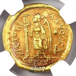 Eastern Roman Leo I Av Solidus Gold Coin 457-474 Ad Certifié Ngc Xf (ef)