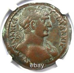 Égypte Romaine Alexandria Trajan Ae Drachm Coin 114 Ad Certifié Ngc Choice Vf