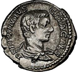 Empereur Geta Denarius NGC Choix Très Beau Ch VF Monnaie Romaine Antique en Argent