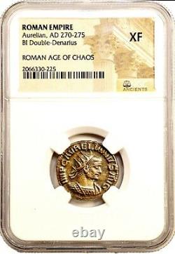 Empereur Romain Aurelian Coin Ngc Certifié Xf, Avec Histoire, Certificat