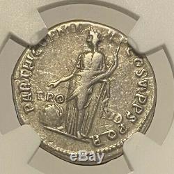 Empereur Tarjan Empire Romain Argent Denarius Annonce 98-117 Ngc Certifié Ancienne Pièce De Monnaie