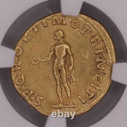 Empereur Trajan Ancient Roman Av Aureus Pièce D'or, Ngc Vf (très Beau), 5/5 Strike