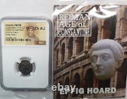 Empereur romain Constantin II, pièce de monnaie Ngc Ch Au de l'Hoard d'Epfig, 316-340 ap. J.-C.