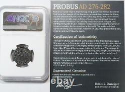 Empereur romain Probus, 276-282 après J.-C. Monnaie antique certifiée NGC AU authentique #1512e.