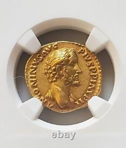 Empire Romain Antoninus Pie Gold Aureus Ngc Au 5/3 Ancient Roman Coin