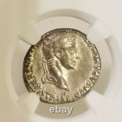 Empire Romain Augustus Denarius Ngc Choice Vf Ancient Silver Coin